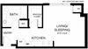 Baxter on Broadway studio B 2D floor plan