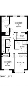 Baxter on Broadway townhouse 1 3rd floor 2D floor plan