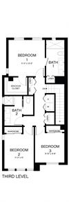 Baxter on Broadway townhouse 2 3rd floor 2D floor plan