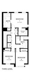 Baxter on Broadway townhouse 3 3rd floor 2D floor plan