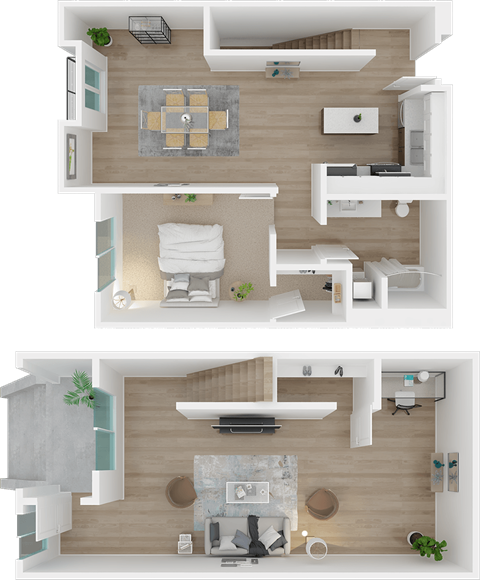 The Bazille floor plan at 1801 L | Sacramento, CA 95811