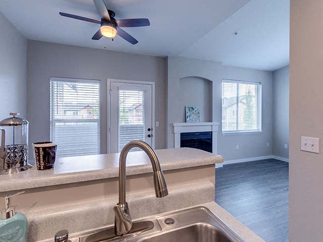Kitchen Sink - fireplace Sonoma Apts For Rent l Fife WA