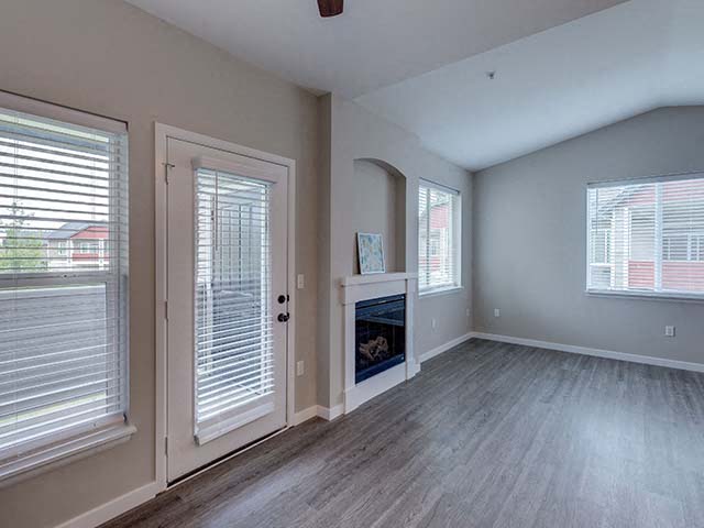 Living room fireplace  Sonoma Apts For Rent l Fife WA 98424