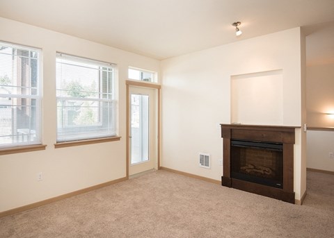 Living room with fireplace
