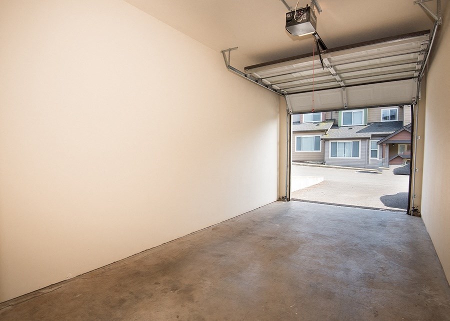 view of inside of garage