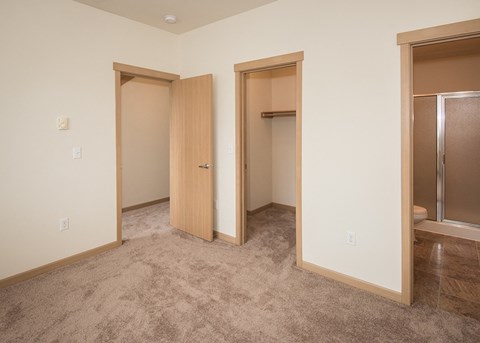 bedroom with closet