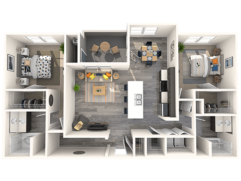 2 bed 2 bath A at THE GALLERYAPARTMENT HOMES, Las Vegas, NV, 89178