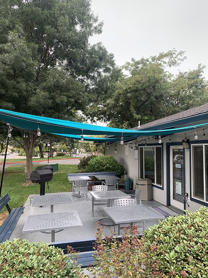 Outside seating Bistro Area