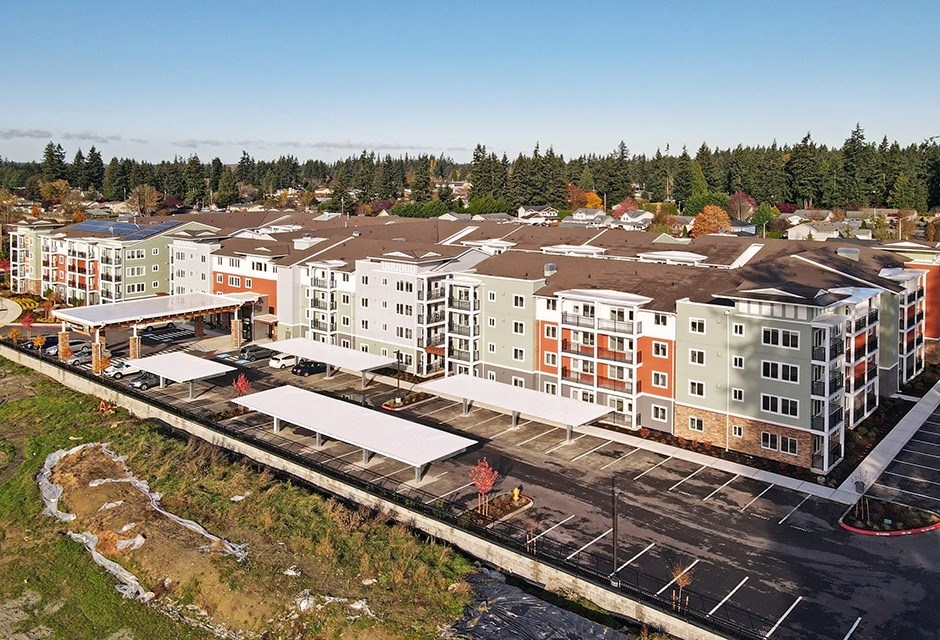 Apartments Arlington - Cedar Pointe Apartments Exterior with Plenty of Covered Parking Spaces and Many More Great Community Amenities