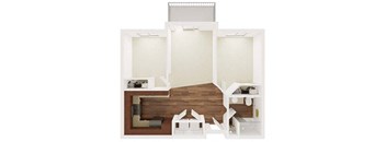 Two bedroom floor plan