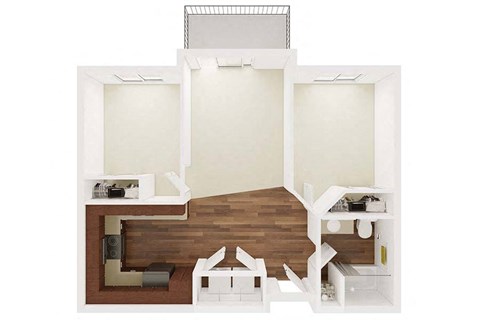 Two bedroom floor plan