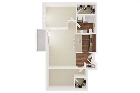 Two bedroom floor plan