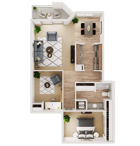One bedroom floor plan 