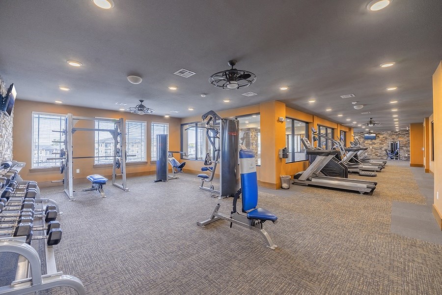 State of the art gym with cardio and weight equipment