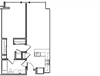 one bedroom floor plan 708 square feet