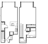 Two Bedroom Townhome floor plan 1028 square feet