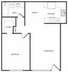 One bedroom floor plan