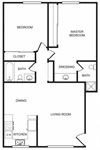 Two bedroom floor plan
