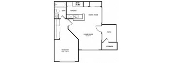 Two bedroom floor plan 