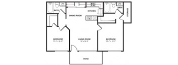 Two bedroom floor plan 