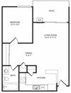 One bedroom floor plan