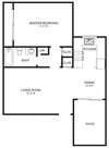 Two bedroom floor plan