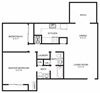Two bedroom floor plan