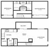 Two bedroom floor plan