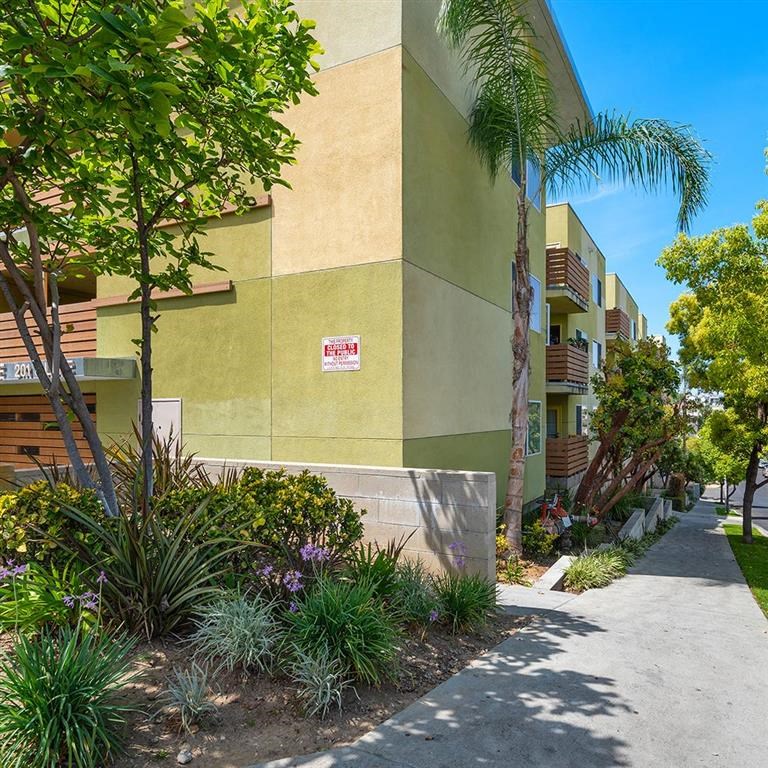 Exterior of building near sidewalk