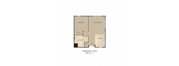 One bedroom floor plan