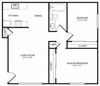 Two bedroom floor plan