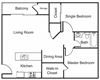 One bedroom floor plan