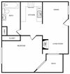 One bedroom floor plan