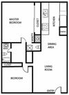 Two bedroom floor Plan