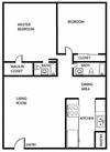 Two bedroom floor Plan