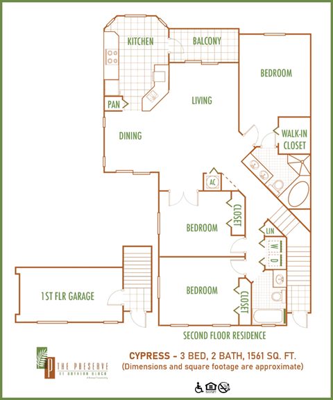 Preserve at Boynton Beach 2 bedroom 2D floor plan