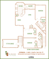 Preserve at Boynton Beach 2 bedroom 2D floor plan