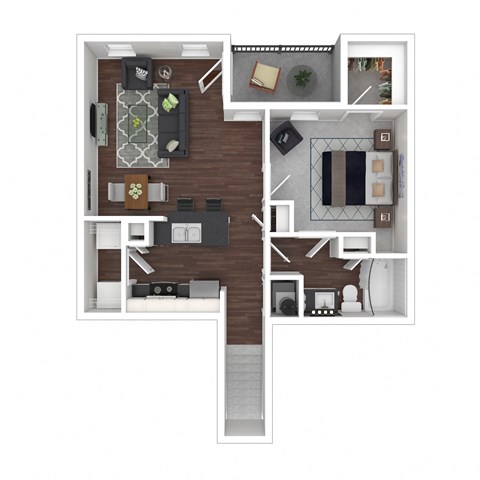 1x1A1-U-Bh floor plan