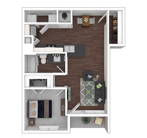 1x1A2-L-BH floor plan
