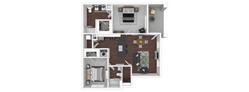 2x2B1-L-Bh floor plan