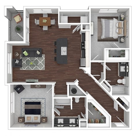 2x2B3-E floor plan