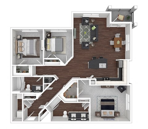 3x2C1-E floor plan