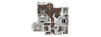 3x2C1-L-Bh floor plan