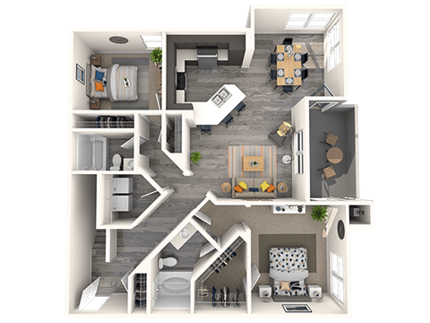 2 bed 2 bath C at THE GALLERYAPARTMENT HOMES, Las Vegas, 89178