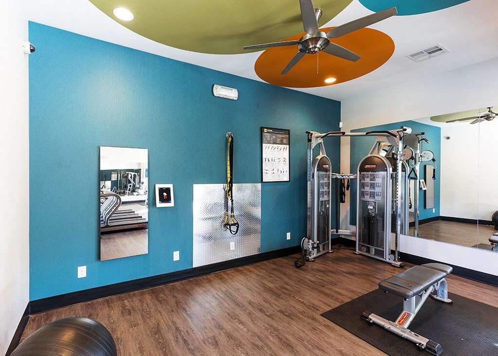 Fitness room with strength equipment at CHANDLER APARTMENT HOMES, Las Vegas, 89139