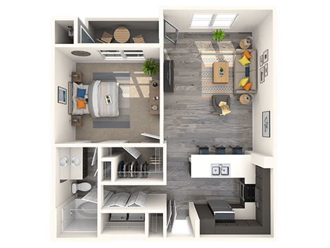 1 bed 1 bath A at THE GALLERYAPARTMENT HOMES, Las Vegas, NV, 89178