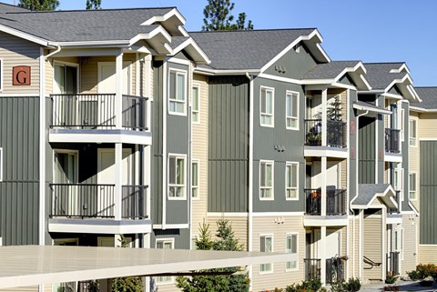 Garden style community with private balconies and patios