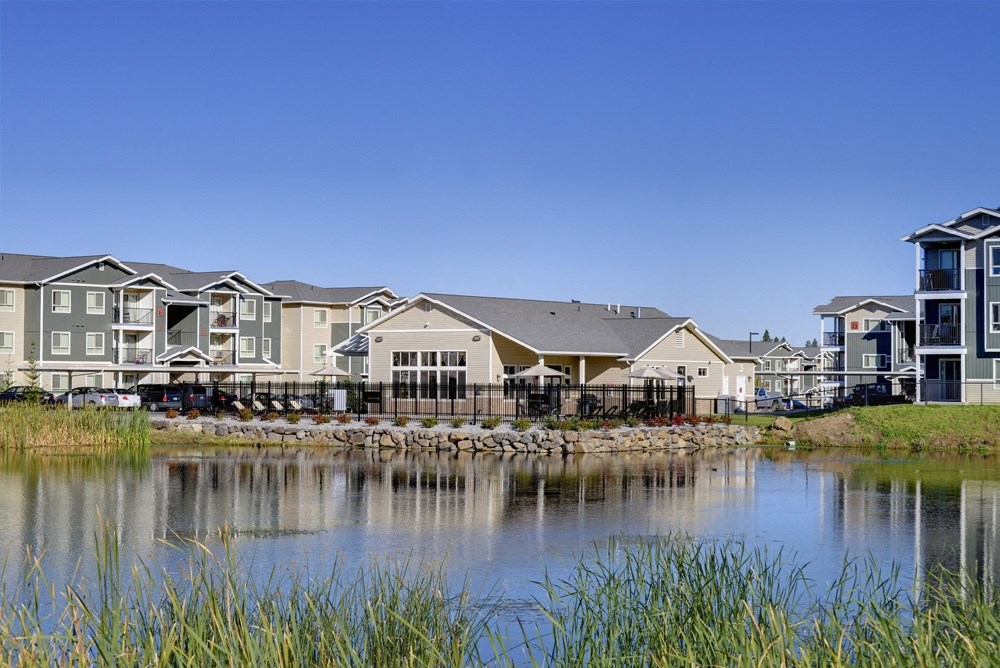 Beautiful body of water next to community