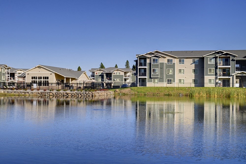 Beautiful body of water next to community