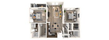 2 bed 2 bath A at THE SOLANA APARTMENT HOMES, Las Vegas, NV, 89148